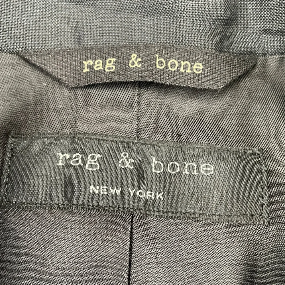 Rag & Bone Blazer Mens 40 Black Phillips Two Button Tailored Sport Coat
